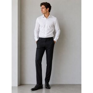 J Ferrar Mens Slim Dress Pants Size 30x32 Black Business Casual Office Wear NWOT